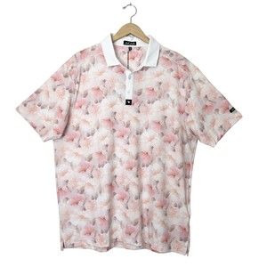 Bad Birdie Polo Shirt Mens Size 2XL The Bungalow Floral Performance Golf